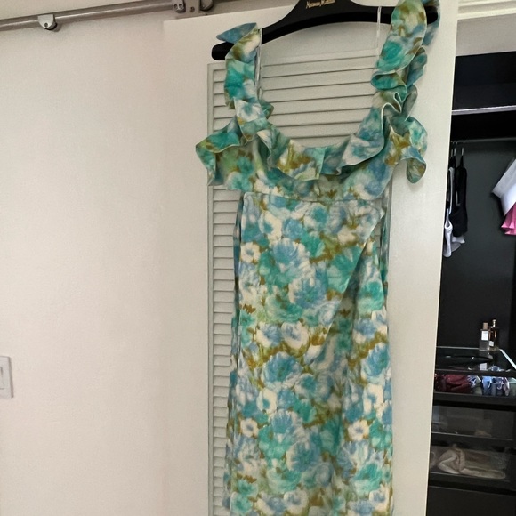 Zimmerman High Tide Frilled Midi Dress - Picture 6 of 8